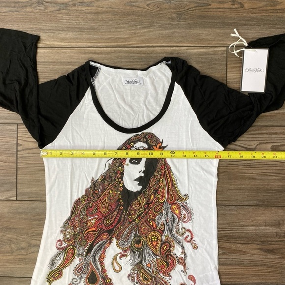 Lauren Moshi Frankie Raglan Baseball Color Gypsy Girl - Picture 7 of 10